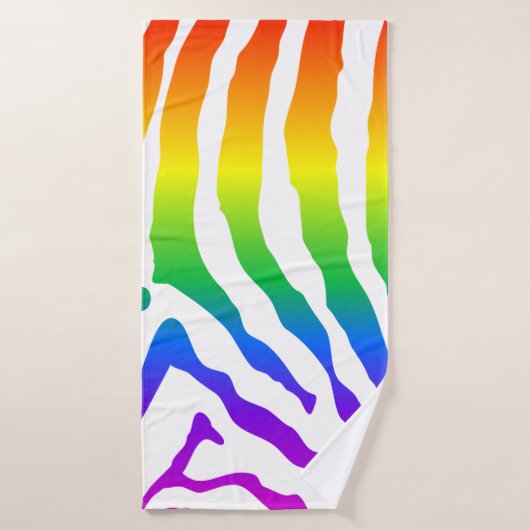 Rainbow Zebra Pattern Badehandtuch (Badehandtuch)