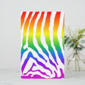 Rainbow Zebra Pattern Briefpapier (Stehend Vorderseite)