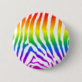 Rainbow Zebra Pattern Button (Vorderseite)