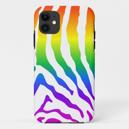 Rainbow Zebra Pattern Case-Mate iPhone Hülle (Rückseite)