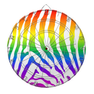 Rainbow Zebra Pattern Dartscheibe