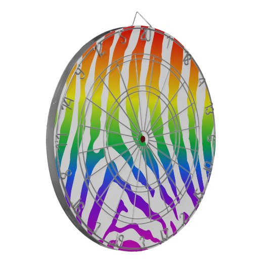 Rainbow Zebra Pattern Dartscheibe (Vorderseite Links)