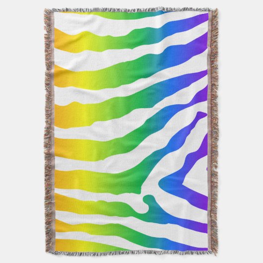 Rainbow Zebra Pattern Decke (Vorderseite Vertikal)