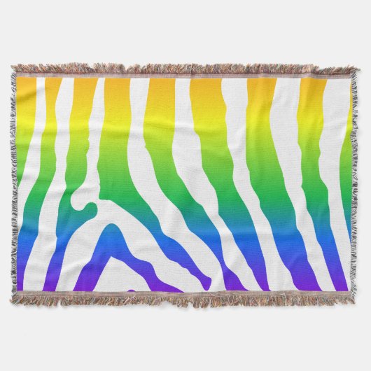 Rainbow Zebra Pattern Decke (Vorderseite)
