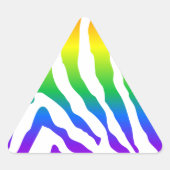 Rainbow Zebra Pattern Dreieckiger Aufkleber (Vorderseite)