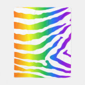 Rainbow Zebra Pattern Fleecedecke (Vorderseite)