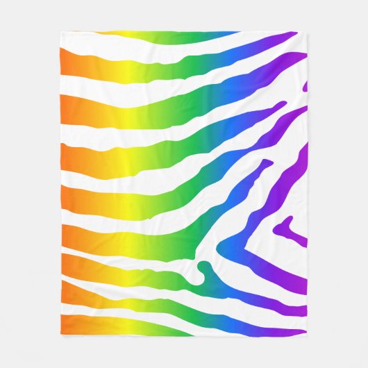 Rainbow Zebra Pattern Fleecedecke (Vorderseite)