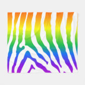 Rainbow Zebra Pattern Fleecedecke (Vorderseite (Horizontal))