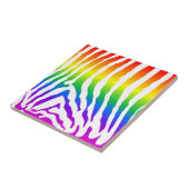Rainbow Zebra Pattern Fliese (Seite)