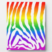 Rainbow Zebra Pattern Fotoplatte (Vorderseite)