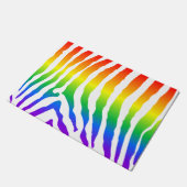 Rainbow Zebra Pattern Fußmatte (Schrägansicht)