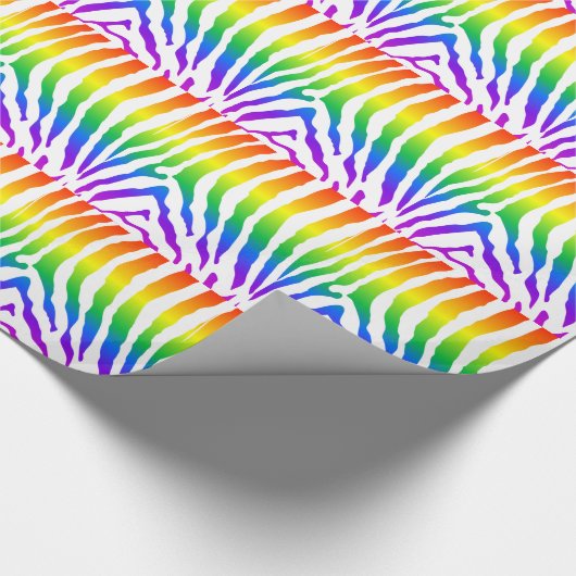 Rainbow Zebra Pattern Geschenkpapier (Ecke)
