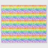 Rainbow Zebra Pattern Geschenkpapier (Flach)