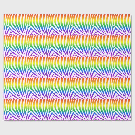 Rainbow Zebra Pattern Geschenkpapier (Flach)