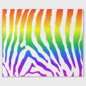 Rainbow Zebra Pattern Geschenkpapier (Flach)