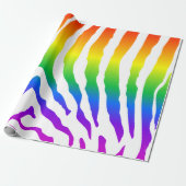 Rainbow Zebra Pattern Geschenkpapier (Ungerollt)