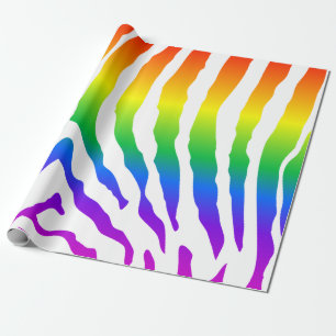 Rainbow Zebra Pattern Geschenkpapier