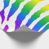 Rainbow Zebra Pattern Geschenkpapier (Ecke)