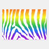Rainbow Zebra Pattern Geschenkpapier Set (Vorderseite 3)