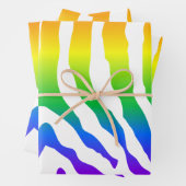 Rainbow Zebra Pattern Geschenkpapier Set (Beispiel)