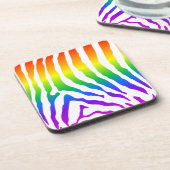 Rainbow Zebra Pattern Getränkeuntersetzer (Linke Seite)