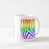 Rainbow Zebra Pattern Kaffeetasse (VorderseiteRechts)