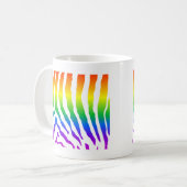 Rainbow Zebra Pattern Kaffeetasse (Vorderseite Links)