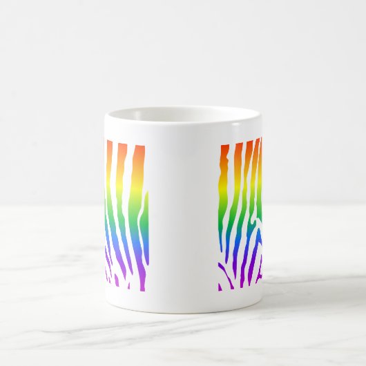Rainbow Zebra Pattern Kaffeetasse (Mittel)