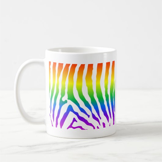 Rainbow Zebra Pattern Kaffeetasse (Links)