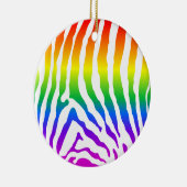 Rainbow Zebra Pattern Keramikornament (Rechts)