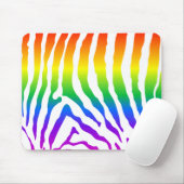 Rainbow Zebra Pattern Mousepad (Mit Mouse)