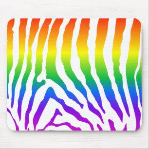 Rainbow Zebra Pattern Mousepad