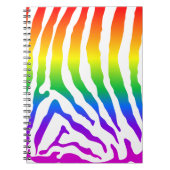Rainbow Zebra Pattern Notizblock (Vorderseite)