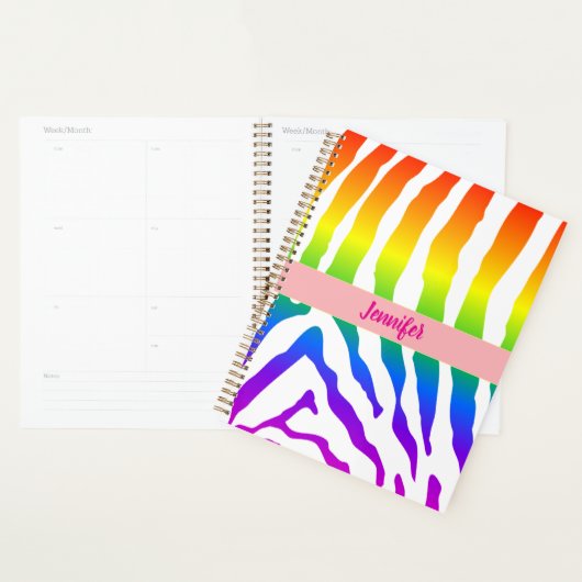 Rainbow Zebra Pattern Planer (Anzeige)