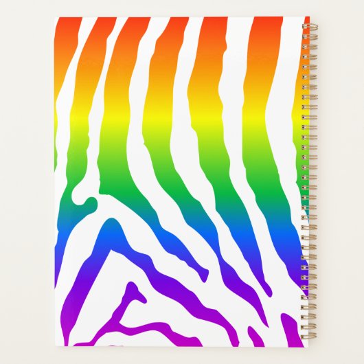 Rainbow Zebra Pattern Planer (Rückseite)
