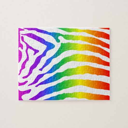 Rainbow Zebra Pattern Puzzle (Horizontal)