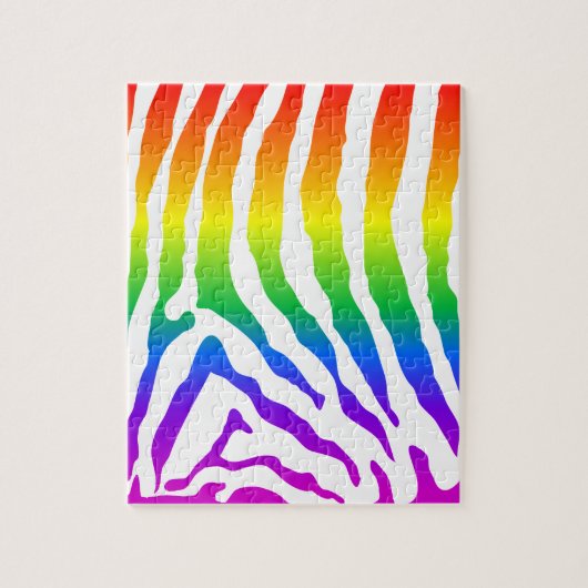 Rainbow Zebra Pattern Puzzle (Vertikal)