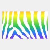 Rainbow Zebra Pattern Rechteckiger Aufkleber (Vorderseite)