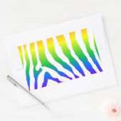 Rainbow Zebra Pattern Rechteckiger Aufkleber (Umschlag)