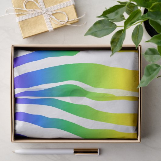 Rainbow Zebra Pattern Seidenpapier (Geschenk)