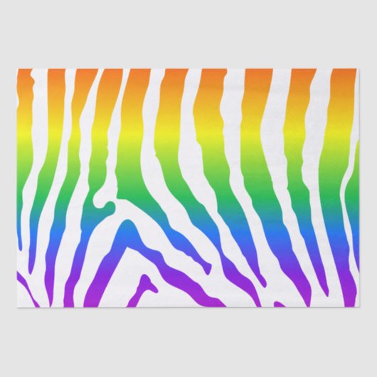 Rainbow Zebra Pattern Seidenpapier (Vorderseite)