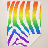 Rainbow Zebra Pattern Sherpadecke (Vorderseite)