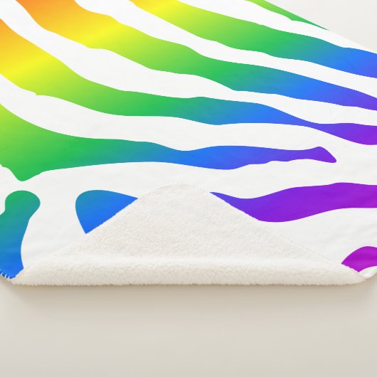 Rainbow Zebra Pattern Sherpadecke (3/4)