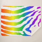 Rainbow Zebra Pattern Sherpadecke (Vorderseite (Horizontal))