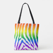 Rainbow Zebra Pattern Tasche (Rückseite)