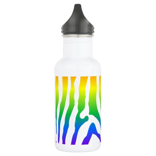 Rainbow Zebra Pattern Trinkflasche (Links)