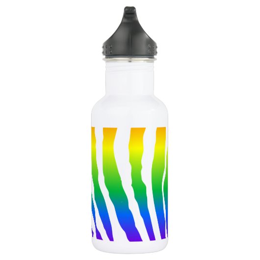 Rainbow Zebra Pattern Trinkflasche (Rechts)