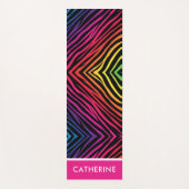 Rainbow Zebra pattern Yoga Mat Yogamatte (Vorderseite)