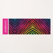 Rainbow Zebra pattern Yoga Mat Yogamatte (Vorderseite (Horizontal))
