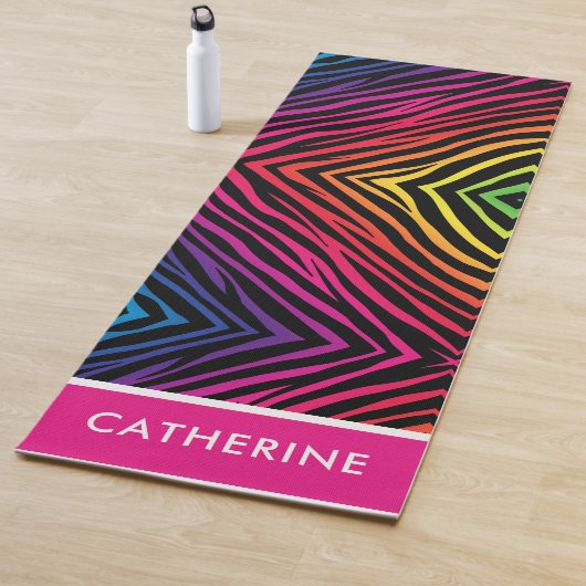 Rainbow Zebra pattern Yoga Mat Yogamatte (Beispiel)